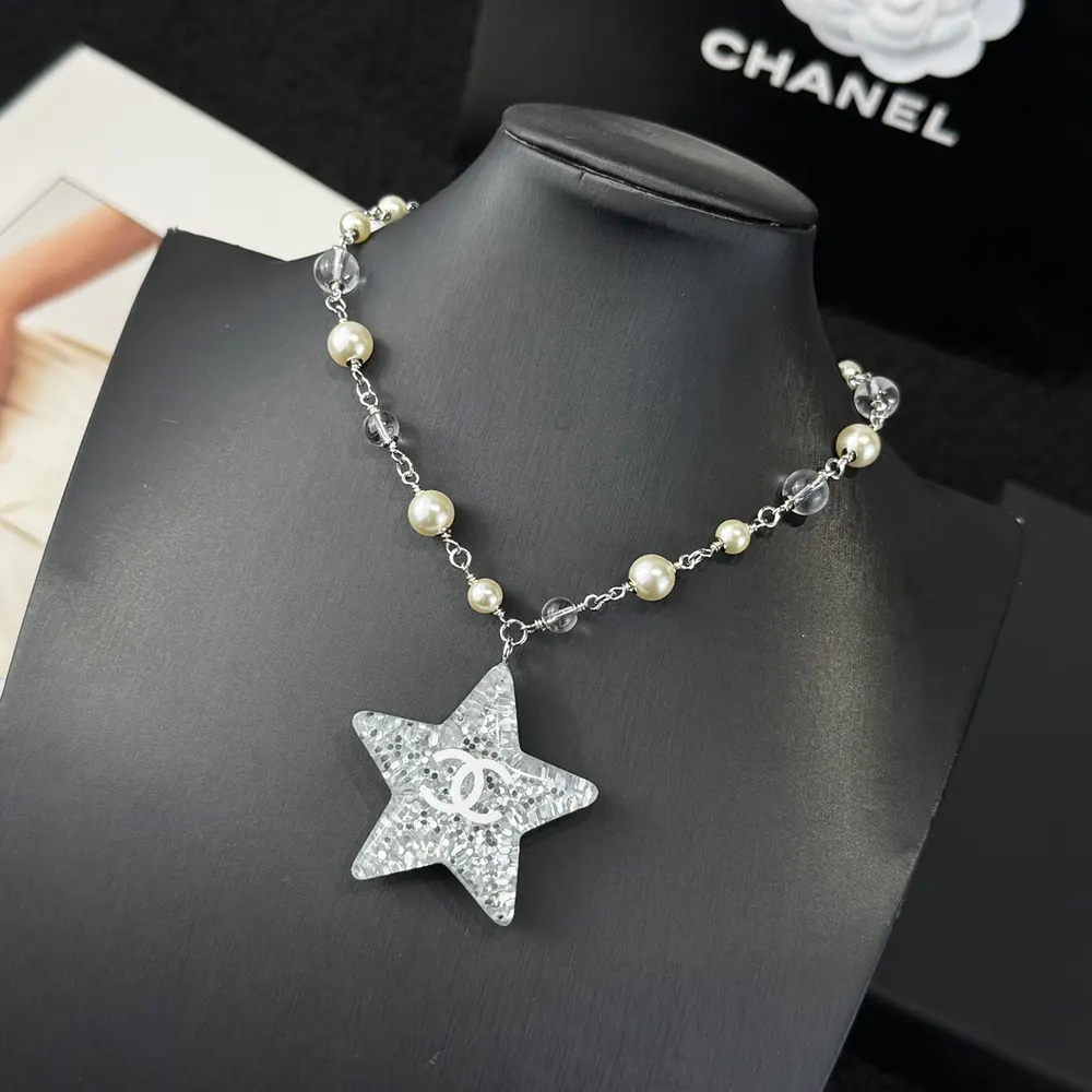Chanel Women Necklace Metal Resin Glass Pearls ABF128