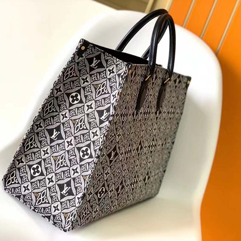 Louis Vuitton LV Unisex Since 1854 OnTheGo GM Tote Gray Cowhide Leather