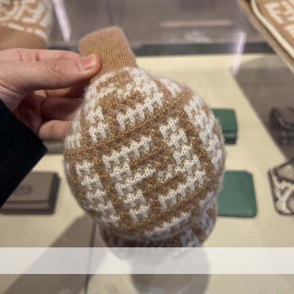 Fendi Women Dove Gray Cashmere Earmuffs