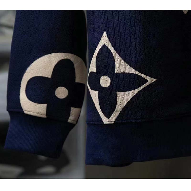 Louis Vuitton Women LV Damier Monogram Navy Blue Jacket Cotton Regular Fit