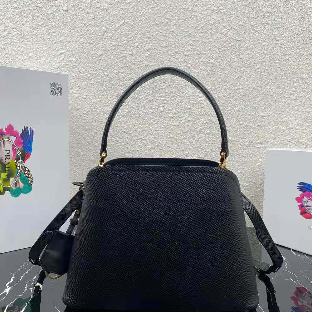 Prada Women Medium Saffiano Leather Prada Matinee Bag-Black