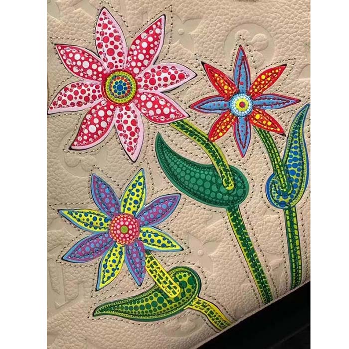 Louis Vuitton Women LV x YK OnTheGo Mini White Embossed Grained Monogram Cowhide Leather