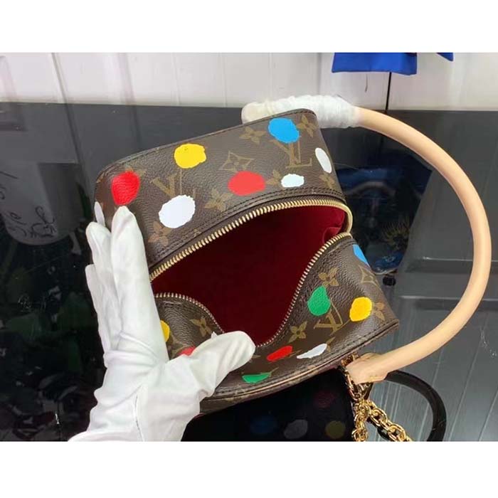 Louis Vuitton Women LVxYK Square Monogram Coated Canvas 3D Painted Dots Print