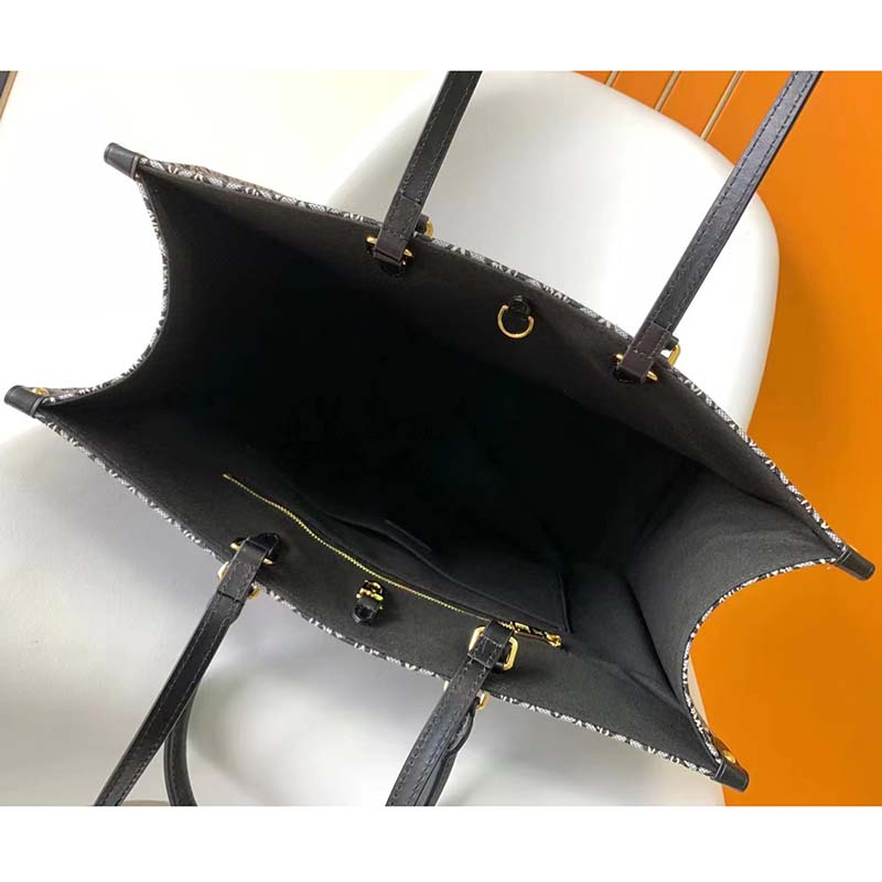 Louis Vuitton LV Unisex Since 1854 OnTheGo GM Tote Gray Cowhide Leather