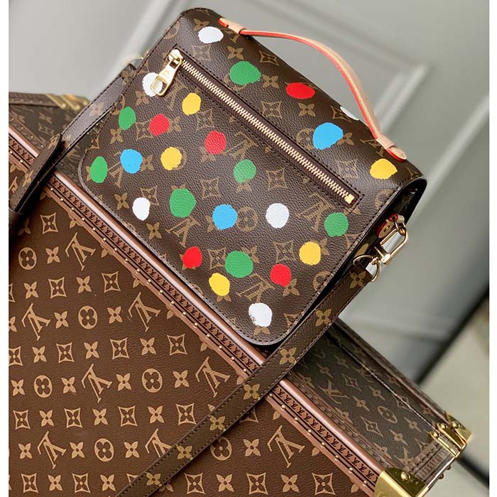 Louis Vuitton Women LV x YK Pochette Métis​ Monogram Coated Canvas 3D Painted Dots