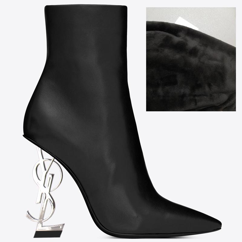 New Cowhide Winter Boots, Slim Heel Fashion Boots 1023120811