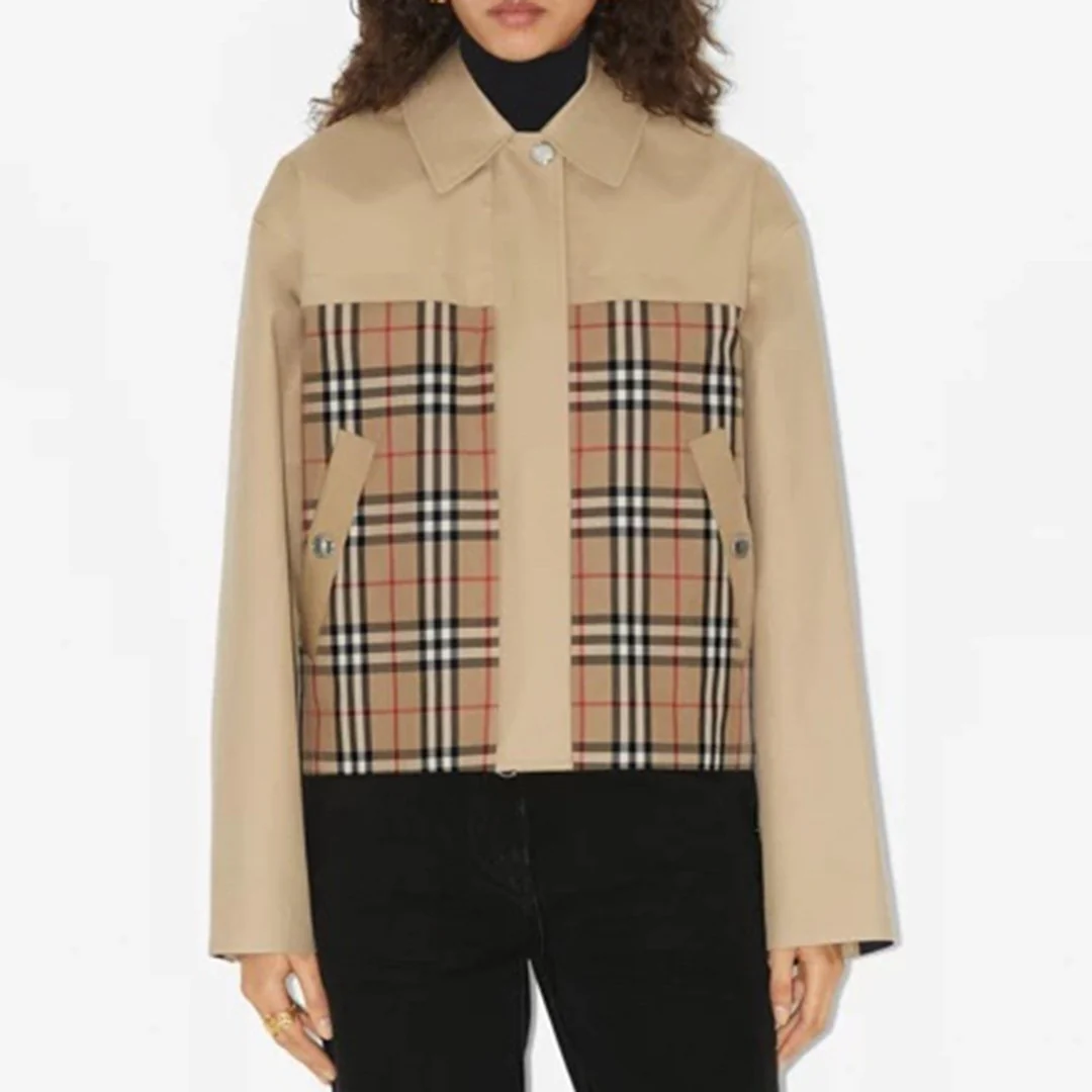 New fashionable and versatile plaid double-sided windbreaker jacket 1024022213