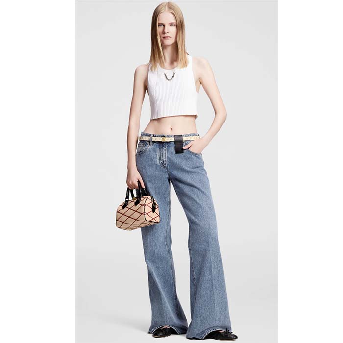 Louis Vuitton Unisex LV Iconic 20 MM Reversible Belt Monogram Dune Canvas M8495U