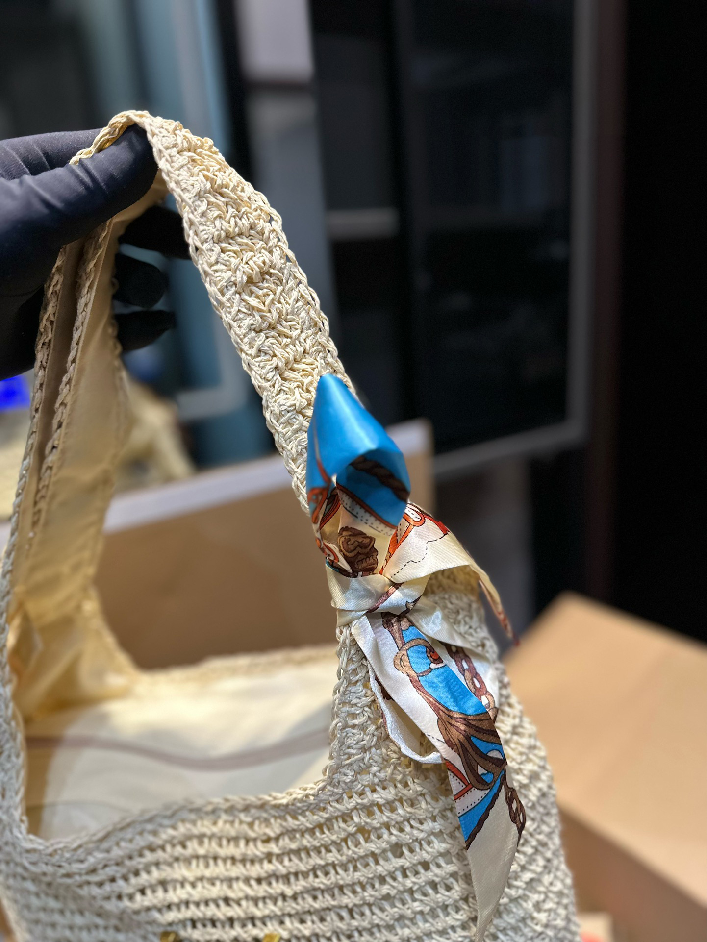 New fashionable knitted straw bag 1824041703