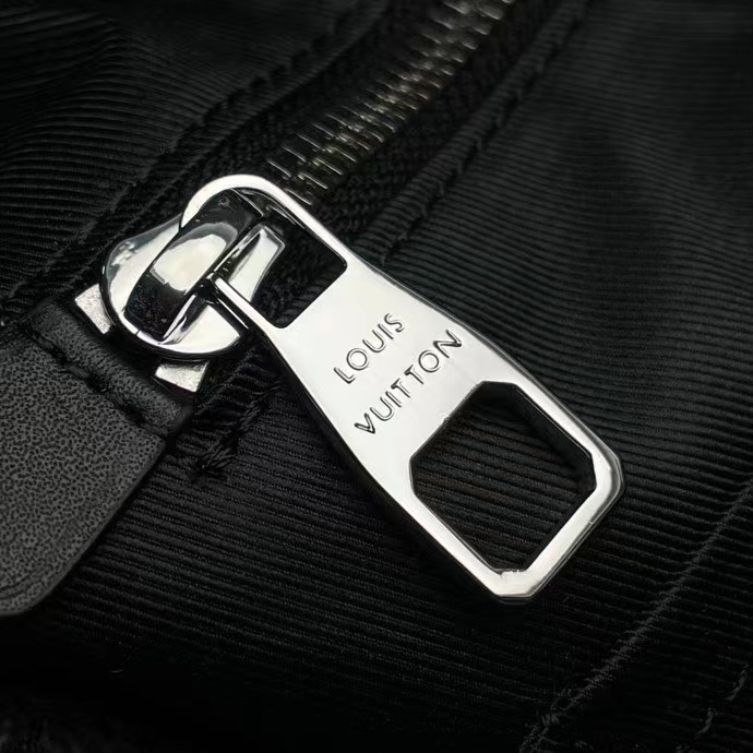 Louis Vuitton LV Unisex Christopher MM Backpack Black Silver Monogram Eclipse Coated Canvas