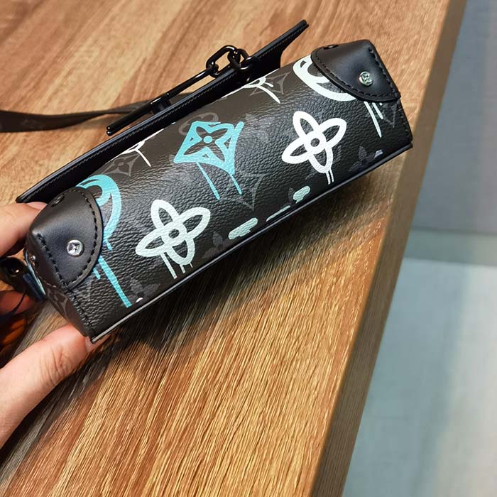 Louis Vuitton LV Unisex Steamer Wearable Wallet Graffiti Green Coated Canvas