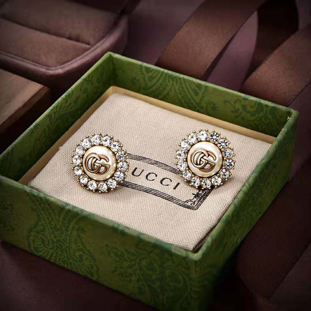 Gucci Women GG Marmont Flower Stud Earrings