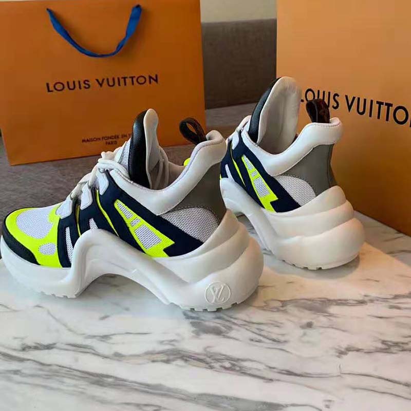 Louis Vuitton LV Unisex LV Archlight Sneaker in Technical Fabric and Monogram Canvas-Yellow