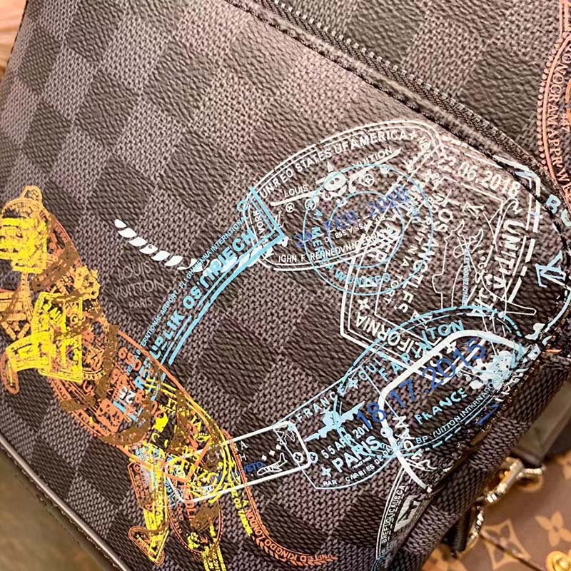 Louis Vuitton LV Unisex Avenue Sling Bag Damier Graphite Coated Canvas