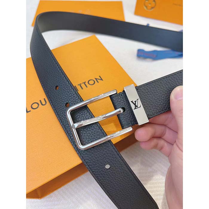 Louis Vuitton LV Unisex LV Pont Neuf 35mm Belt Taurillon Calf Leather