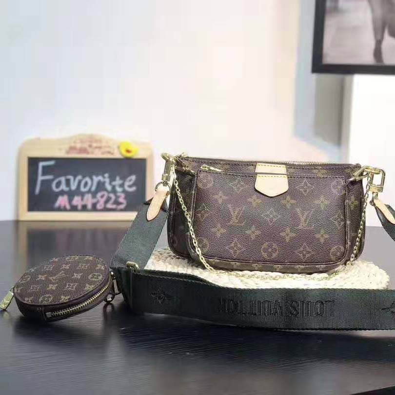 Louis Vuitton LV Women Multi-Pochette Accessoires Bag in Monogram Canvas-Brown