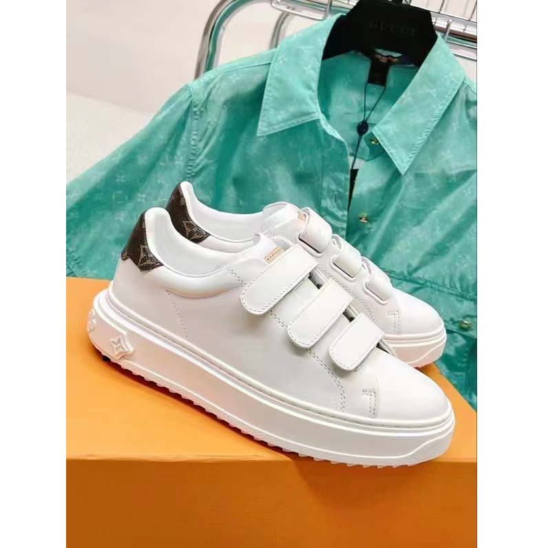 Louis Vuitton LV Unisex Time Out Sneaker Light Blue Smooth Calf Leather