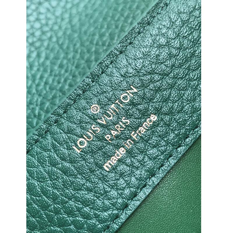 Louis Vuitton LV Women Capucines Mini Handbag Emeraude Green Taurillon Leather Python Skin
