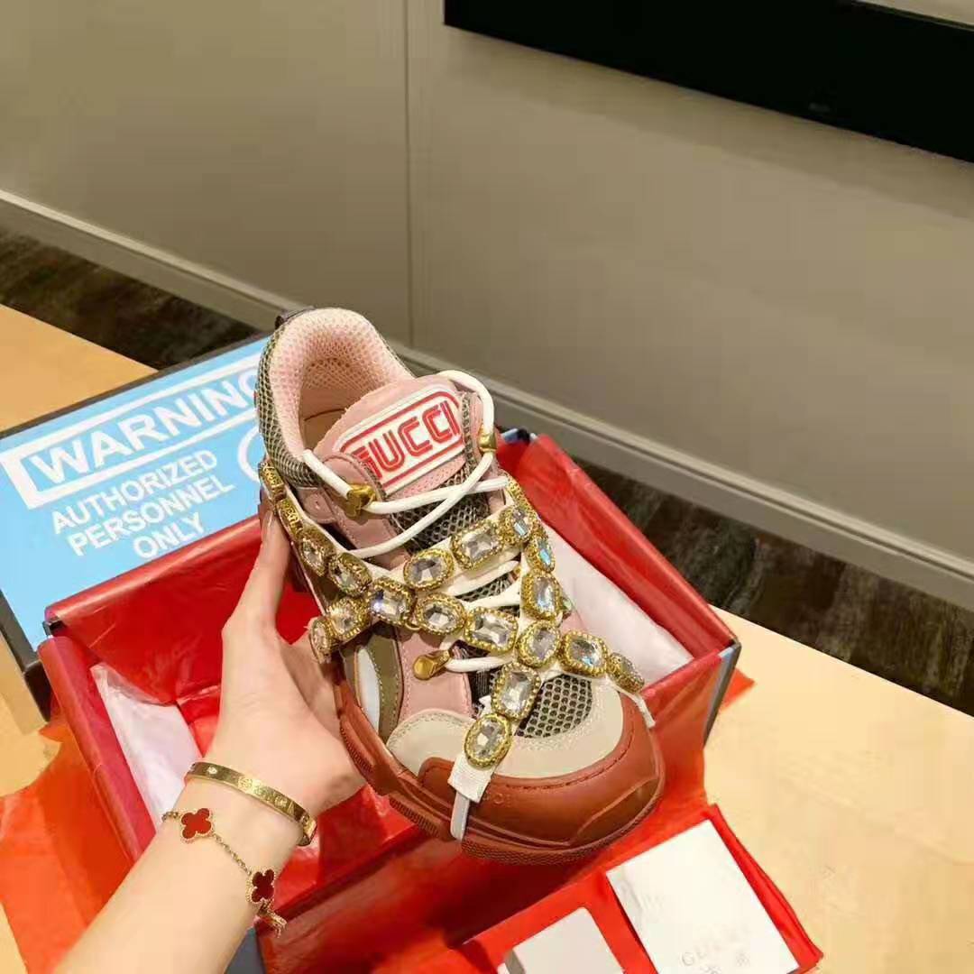 Gucci Women Flashtrek Sneaker 5.6cm Height-Pink