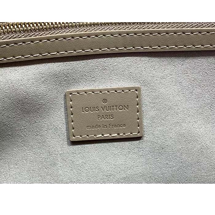 Louis Vuitton LV Unisex Keepall Bandoulière 45 Bag Tourterelle Monogram Empreinte Giant Cowhide Leather