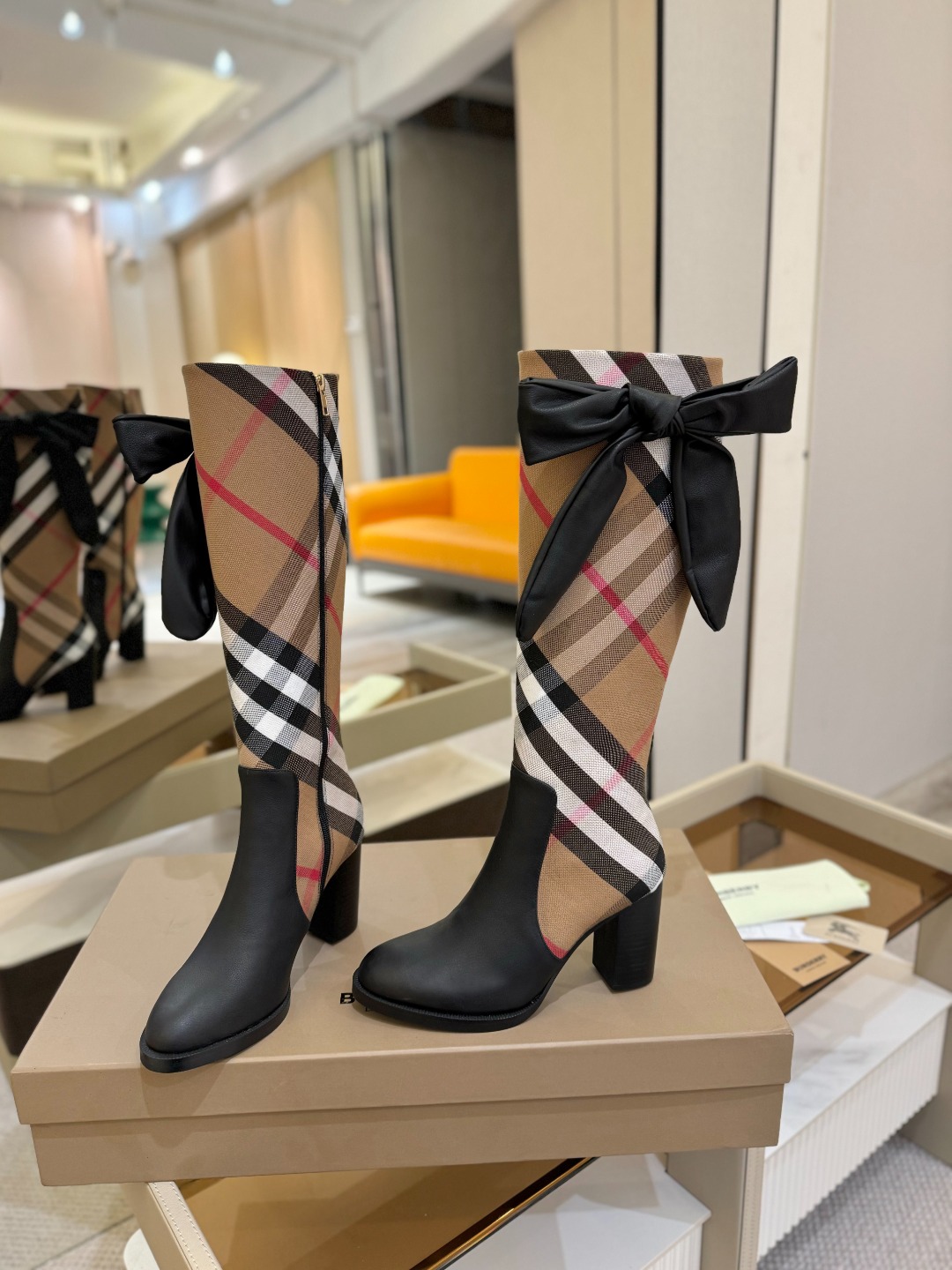 New plaid women's boots XC0425100901