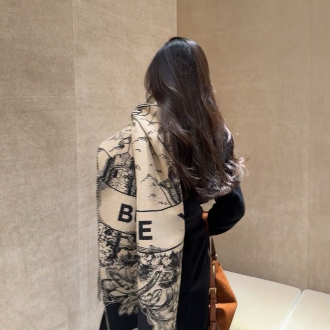 Fashion and versatile reversible warm scarf PD1023111722