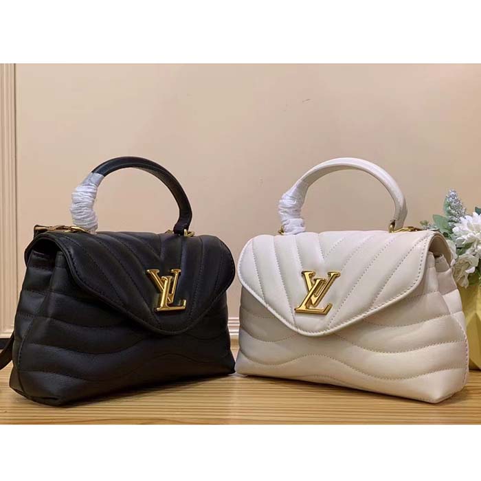 Louis Vuitton LV Women Hold Me Top-Handle Bag Black Smooth Cowhide Leather
