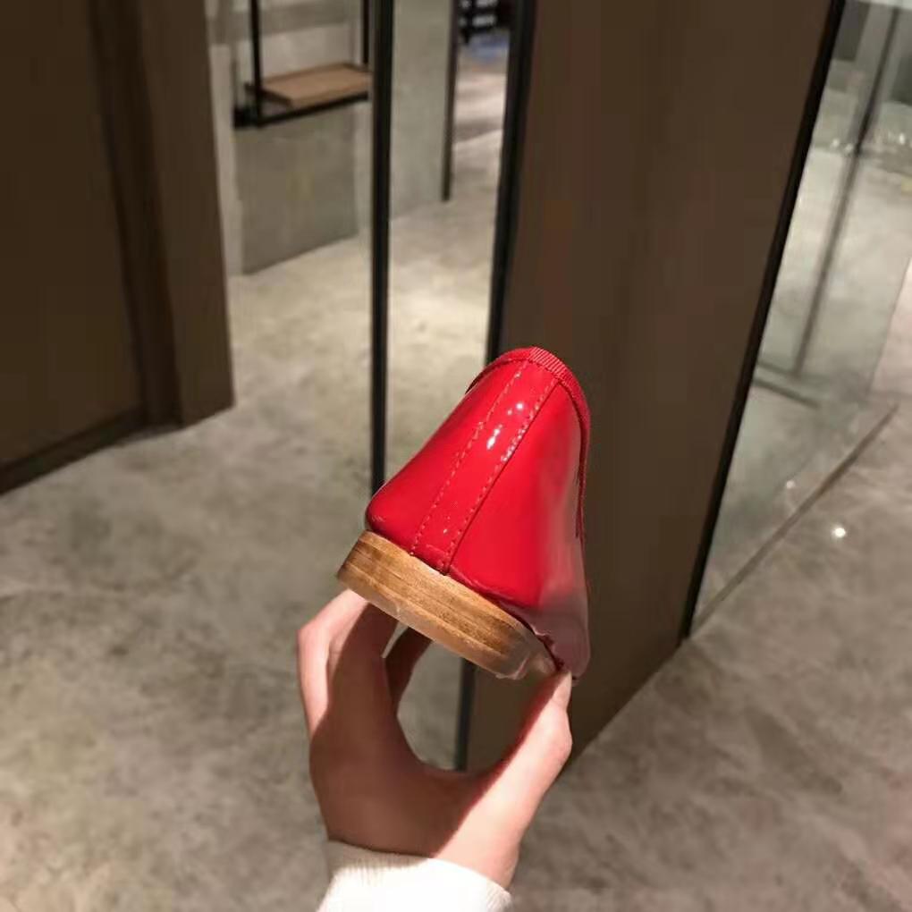 Chanel Women Ballerinas in Patent Calfskin Leather-Red