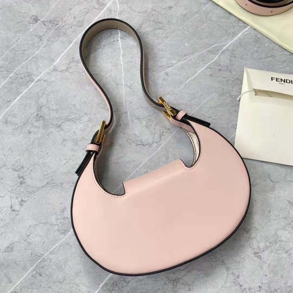 Fendi Women Cookie Pale Pink Leather Mini Bag