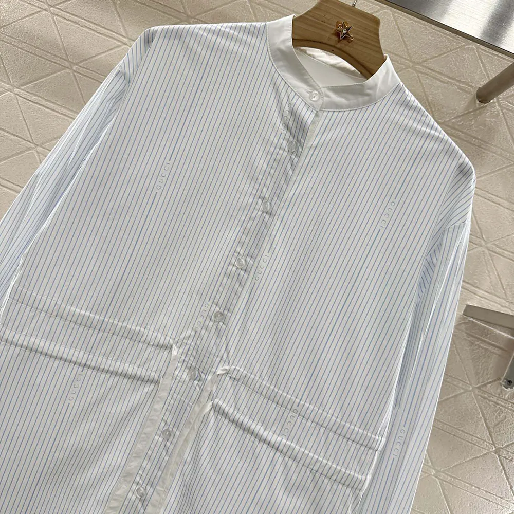 Gucci Women Cotton Fil Coupé Shirt Dress 832072Z7ASD