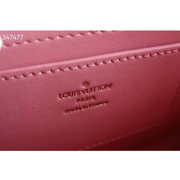Louis Vuitton LV Women Twist MM Handbag Pink Shearling Smooth Calfskin Leather