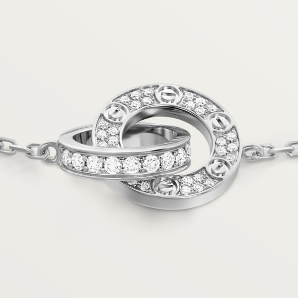 CARTIER LOVE BRACELET, ON CHAIN, PAVED