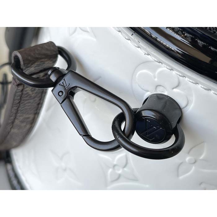 Louis Vuitton LV Unisex Cannes Handbag White Patent Calfskin Leather