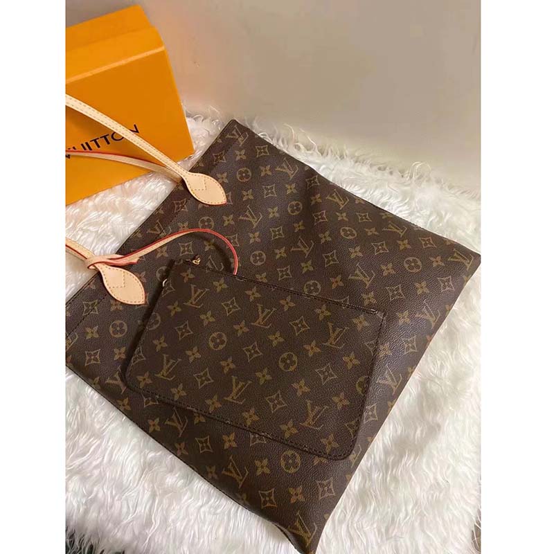 Louis Vuitton LV Unisex Carry It Brown Monogram Coated Canvas Cowhide Leather