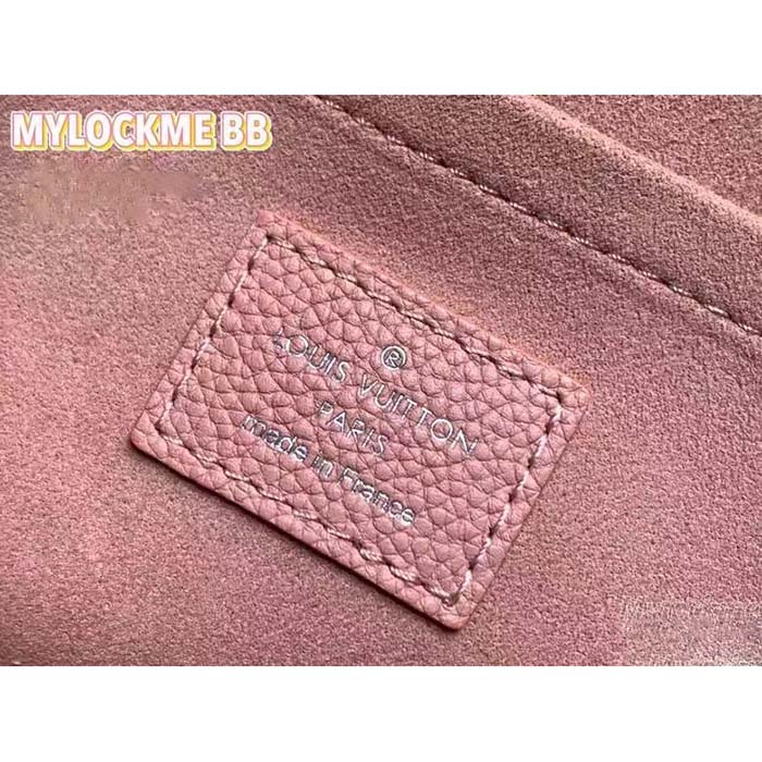 Louis Vuitton LV Women Mylockme Chain Bag Rose Trianon Pink Grained Calf Leather