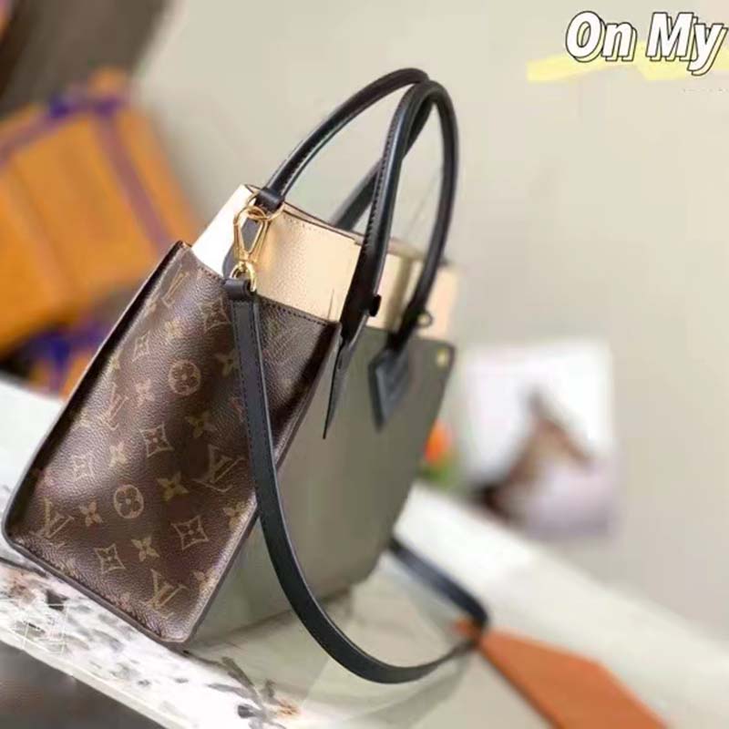 Louis Vuitton LV Women On My Side MM Green Twist Calfskin Monogram Canvas