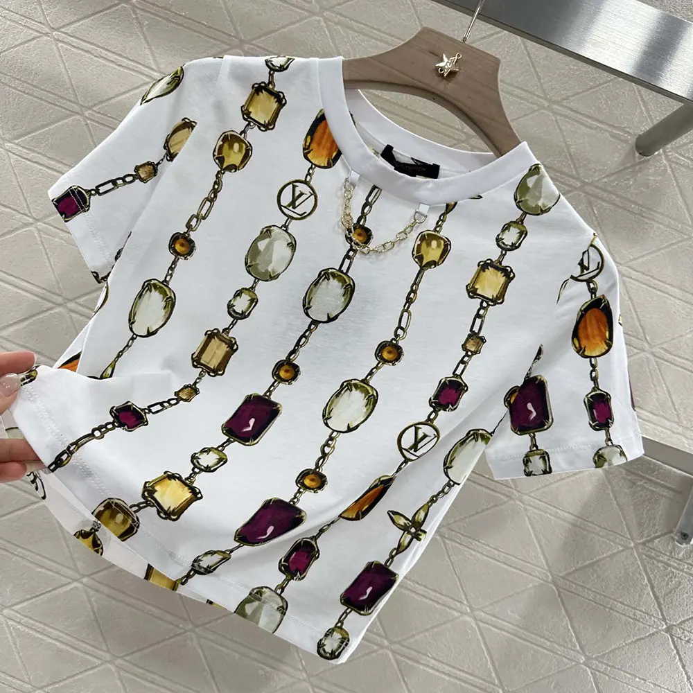 Louis Vuitton Women Necklace Print Crop Top 1AI438