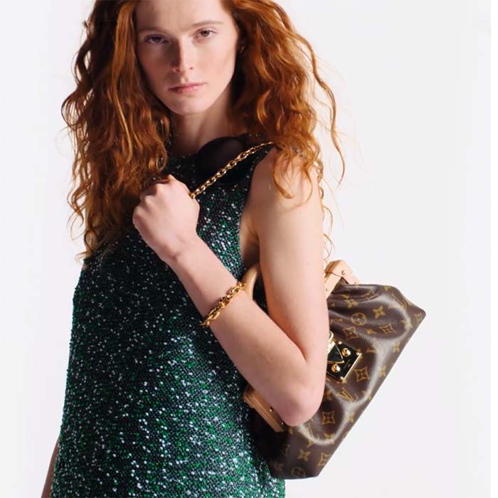 Louis Vuitton LV Women Monogram Clutch Monogram Coated Canvas Calfskin Leather