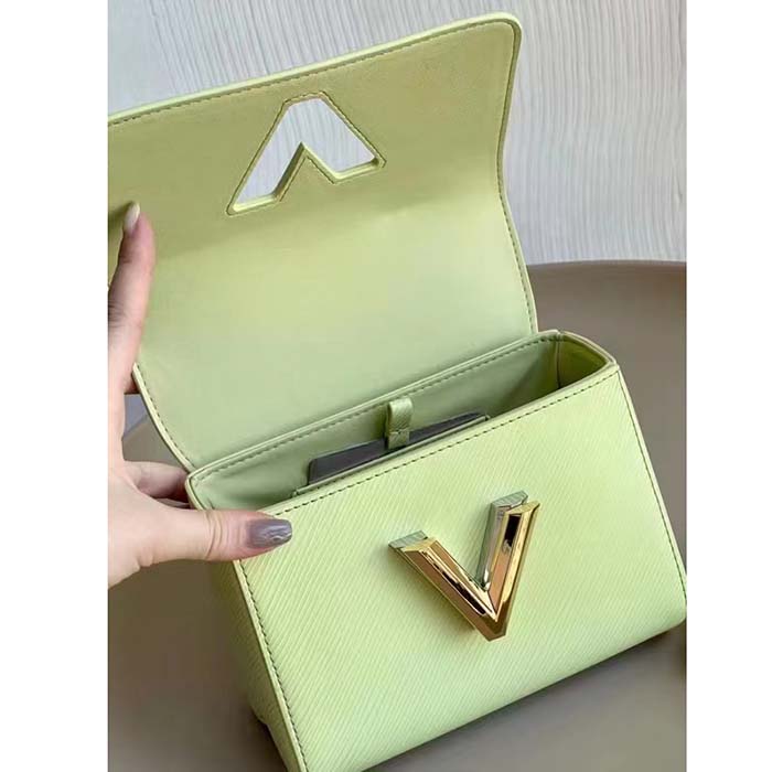 Louis Vuitton LV Women Twist PM Vert Noto Green Epi Grained Leather Cowhide Lock