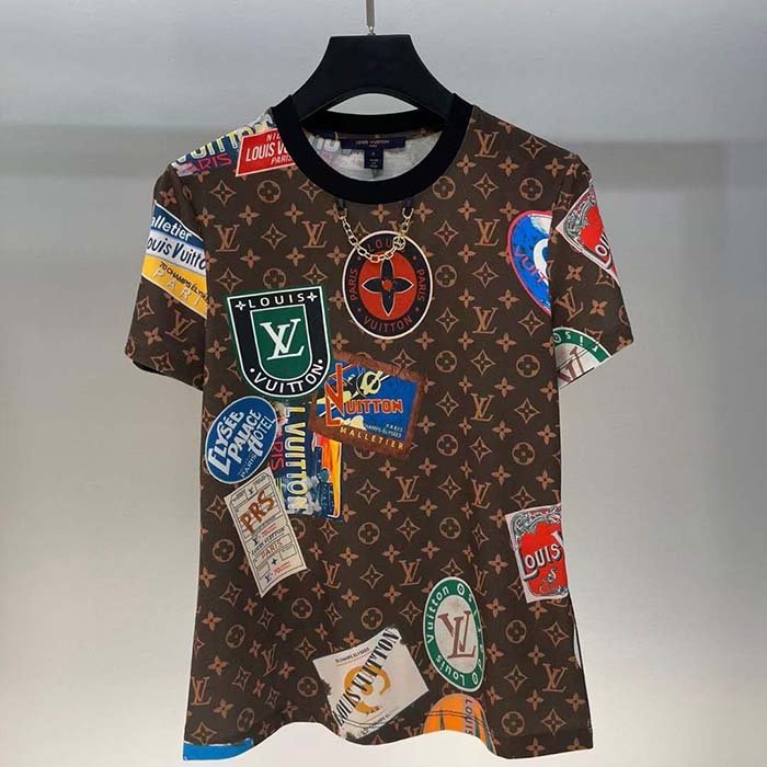 Louis Vuitton Men LV Flight Mode Elysee Palace T-Shirt Cotton Dark Brown 1AFMYH