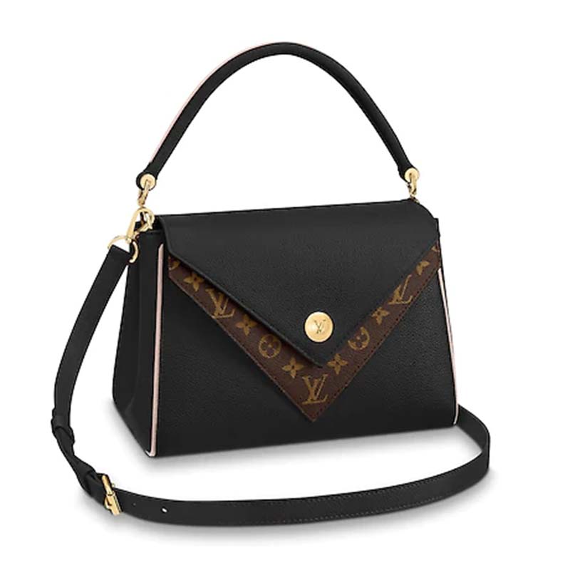 Louis Vuitton LV Women Double V Handbag in Small-Grained Calf Leather