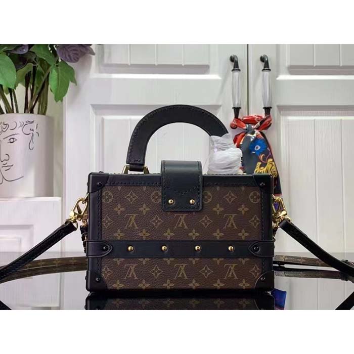 Louis Vuitton Unisex LV Petite Malle Capitale Monogram Coated Canvas Cowhide Leather S-Lock