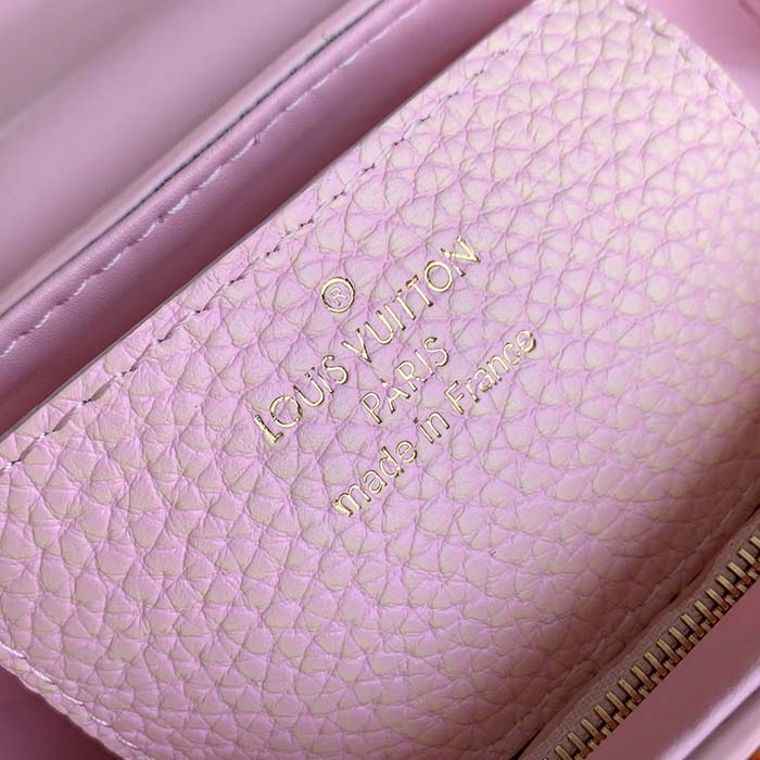 Louis Vuitton LV Women Twist PM Handbag Pink Grained Calfskin Leather