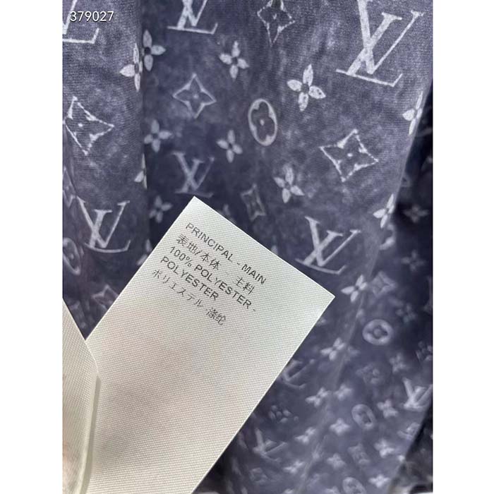 Louis Vuitton Women LV Monogram Cloud Shirt Silk Dark Grey Regular Fit