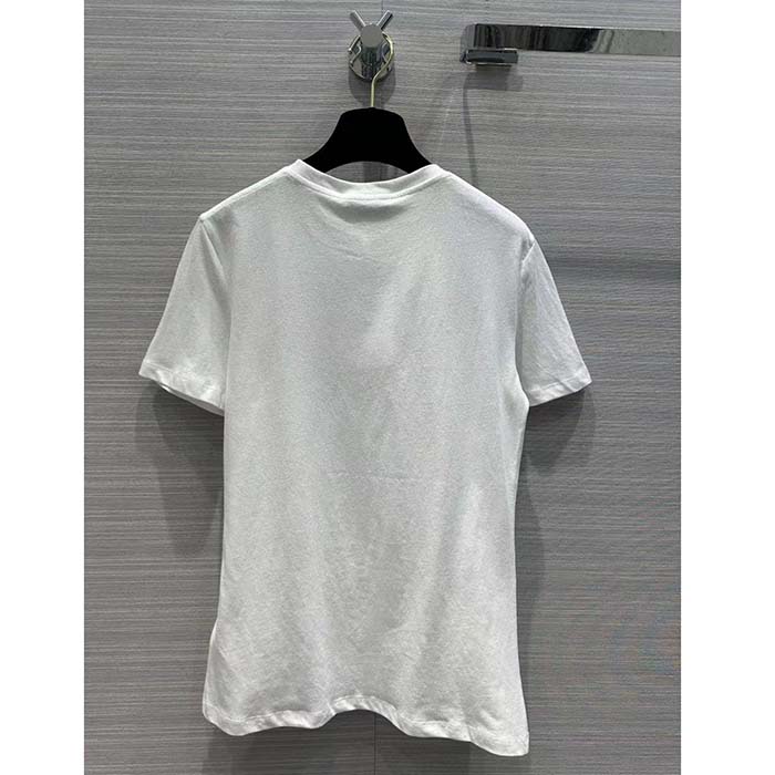 Dior Men CD T-Shirt White Stonewashed Cotton Linen Jersey