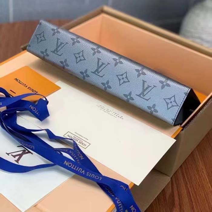 Louis Vuitton LV Unisex Pochette Voyage MM Bag Gunmetal Gray Monogram Coated Canvas