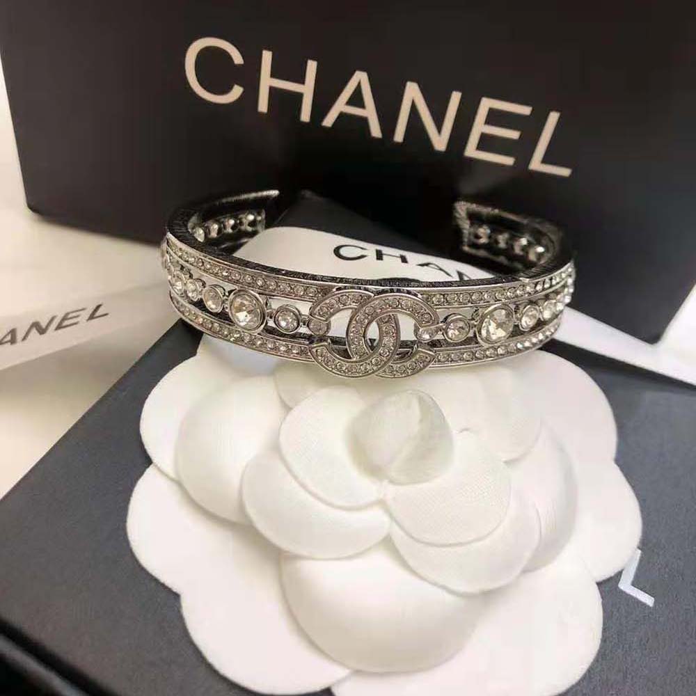 Chanel Women Cuff in Metal & Strass