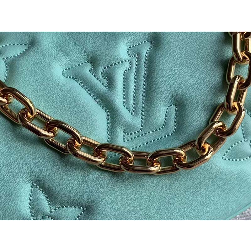 Louis Vuitton LV Women Over The Moon Vert D’Eau Green Quilted Embroidered Calf