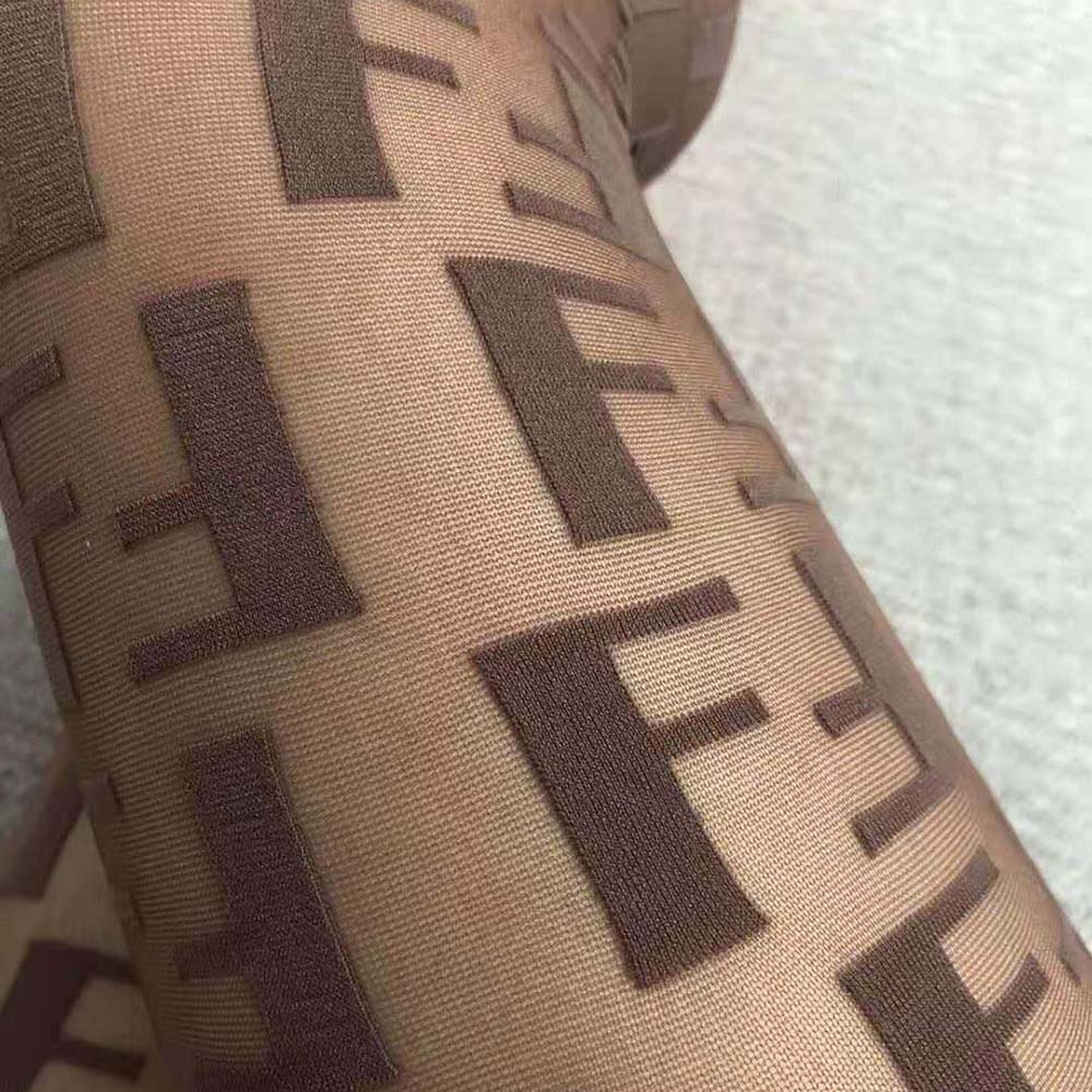 Fendi Women Tights Beige Nylon Pantyhose