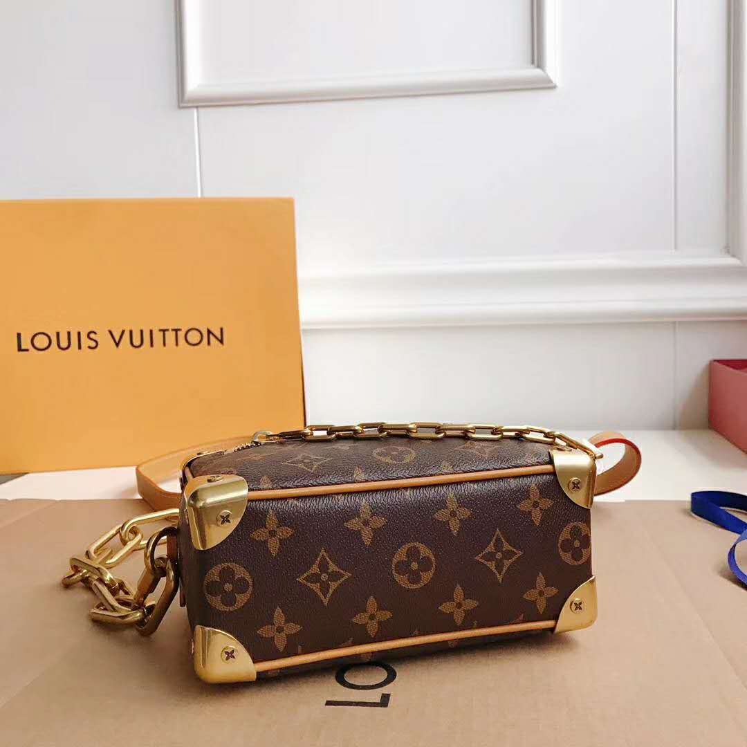Louis Vuitton LV Unisex Mini Soft Trunk Bag in Monogram Coated Canvas-Brown